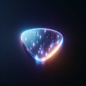 Glowing Guitar Pick in Dark Space | Mysterious Energy Visual Treat