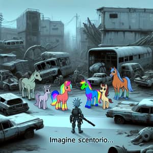Colorful Equine Characters in Post-Apocalyptic Adventure