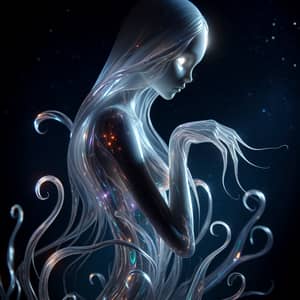 Ethereal Ghost: Serene Eeriness & Mystic Beauty