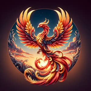 Majestic Phoenix Bird - Symbol of Rebirth and Resurgence