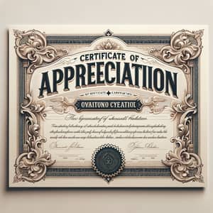Elegant Certificate of Appreciation Design