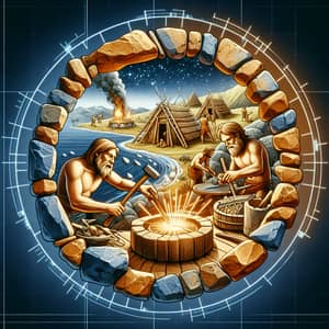 Stone Age Crafting - Transition to Iron Age Scene