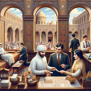 Traditional Armenian Bank Operations - Daily Scenes & Vibrant Ambiance