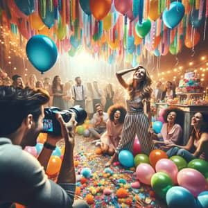 Colorful Celebration with Joyful People | Happy Birthday Theme