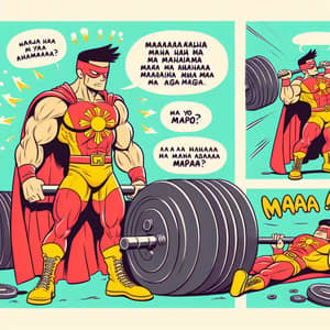 Captain Barbell Comic Strip | Superhero Lifting Barbell