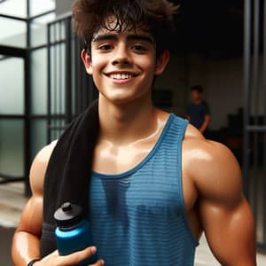 Toned Hispanic Male Teenager at Gym | Fitness Pride