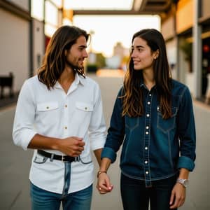 Young Couple Holding Hands - Romantic Connection