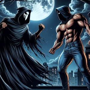 Batman vs John Cena: Urban Gothic Rooftop Fight