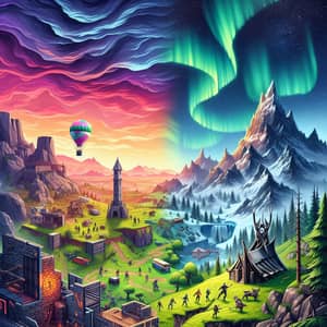 Fortnite & Skyrim Landscapes Fusion | Incredible Illustration