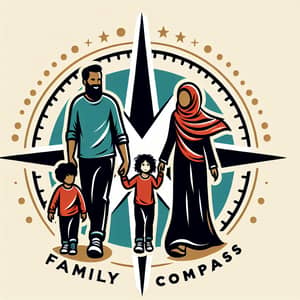 Family Compass: Social Assistance Center Logo Design