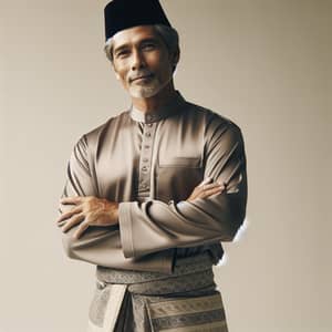 Malaysian Traditional Attire for Men | Middle-Aged Man, Age 55