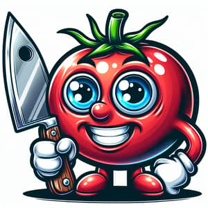 Quirky Cartoon Tomato Character Art