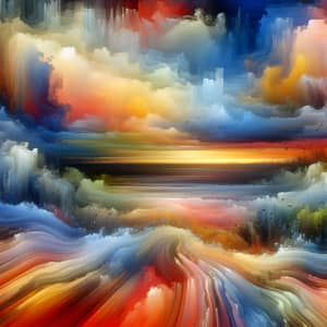 Emotional Landscape in Abstract Art | Vibrant Color Contrast