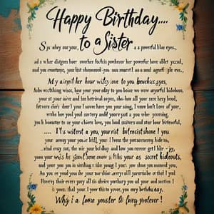 Heartfelt Birthday Wish for Dear Sister | Wizard with Blue Eyes
