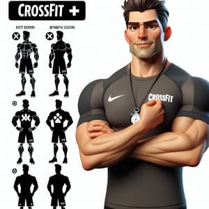 Pixar Style Crossfit Coach: Fit Character Design