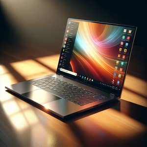 Contemporary Laptop with Sleek Design and Clear Screen