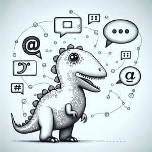 Conversaurus: Imaginative and Friendly Dinosaur Sketch