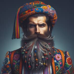 Hungarian Folk Dress: Psychedelic Style of a South Asian Man