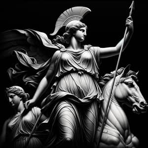 Greek Goddess Athena Statue Wallpaper