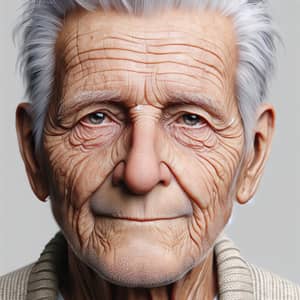 Expressive Elderly Man with Signs of Age | Wisdom & Experience