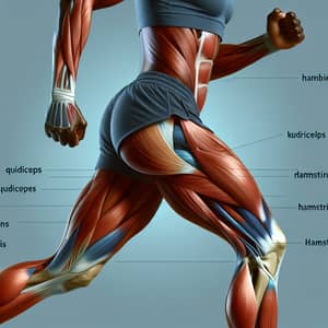 Female Runner's Quadriceps and Hamstring Anatomy