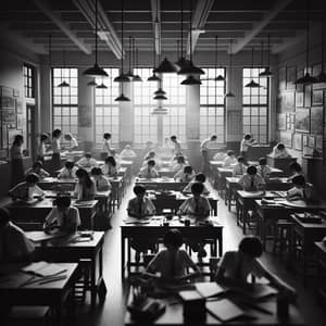 Vintage Black and White Classroom Photography | Documentary Style