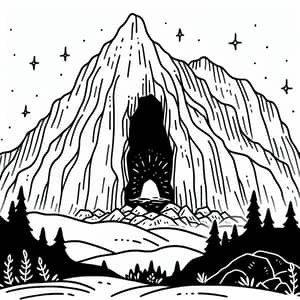 Mountain Coloring Page for 10 Year Olds