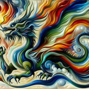 Majestic Dragon in Surrealistic Dali Style