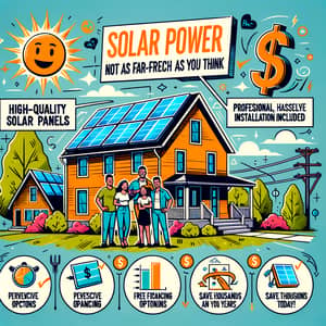 Residential Solar Panels: Challenge Common Assumptions with Modern Poster