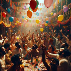 Joyful Birthday Celebration of Sunil | Vibrant Colors, Balloons & Confetti