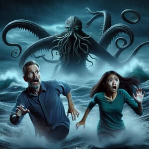 Dennis & Winnie Flee from Kraken - Terrifying Ocean Pursuit