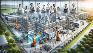Modern Smart Factory: Humans and Robots in Harmony | Eco-Friendly Workplace
