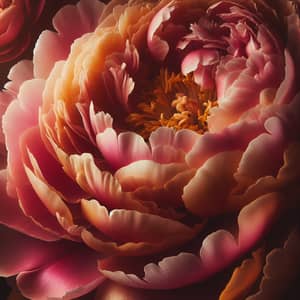 Close-Up View of Velvety Peony Rose with Vibrant Colors