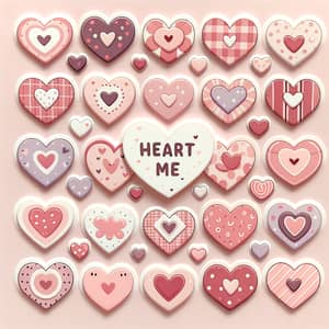 Adorable Heart Shaped Stickers in Various Hues and Designs