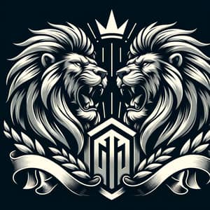 Majestic Lions Roaring in Unity - Powerful and Confident Design