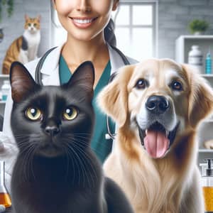 Professional Pet Healthcare Clinic | Vet with Cat and Dog