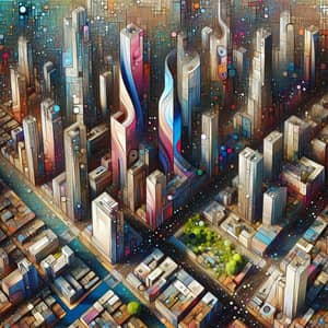 Abstract Cityscape: Energy, Confusion & Harmony Amid Chaos