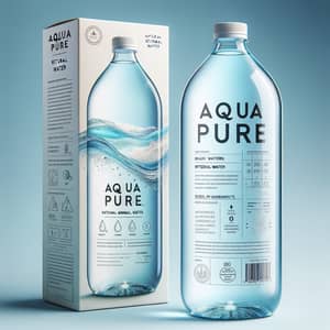 AquaPure: Elegantly Designed 1-Liter Glass Bottle for Natural Mineral Water