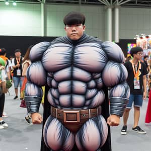 Exaggerated Comic Character with a Bulge | Comic Con Event Cosplay