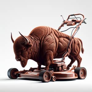 Unique Bison-Shaped Lawn Mower: Functional and Stylish Design