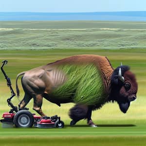 Organic Meets Mechanical: Majestic Bison Mower Hybrid