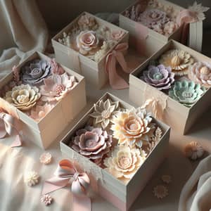 Romantic Soap Flower Gift Boxes | Delicate Petals & Pastel Colors