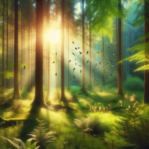 Tranquil Forest Clearing: Sounds of Nature Symphony