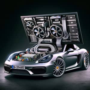 Sleek Computer Setup Transformed into Porsche 718 Cayman-inspired Car