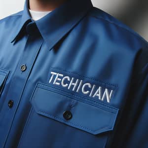 Blue Technician Shirt | Quality Fabric Short Sleeve Workwear