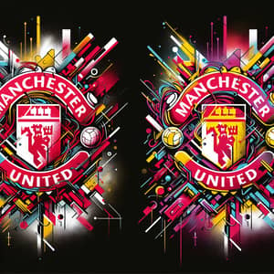 Vibrant Manchester United Logo Street Design