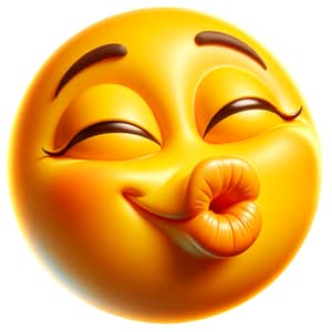 Cheerful Yellow Smiling Face Kiss | Emotional Expression