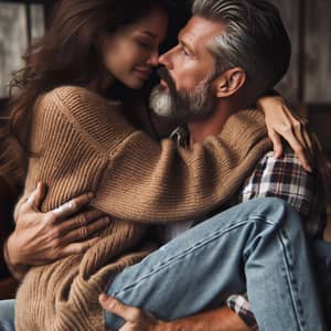 Romantic Moments: Wife's Tearful Hug & Sweet Kiss