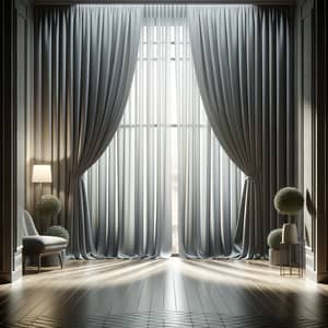 Elegant Gray Floor-Length Curtains: Stunning Room Decor