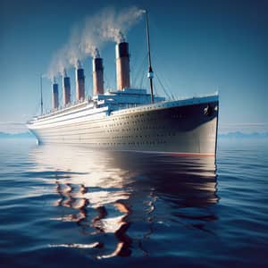 Majestic Titanic Ship on Atlantic Waters | Early 20th-Century Seafaring Beauty